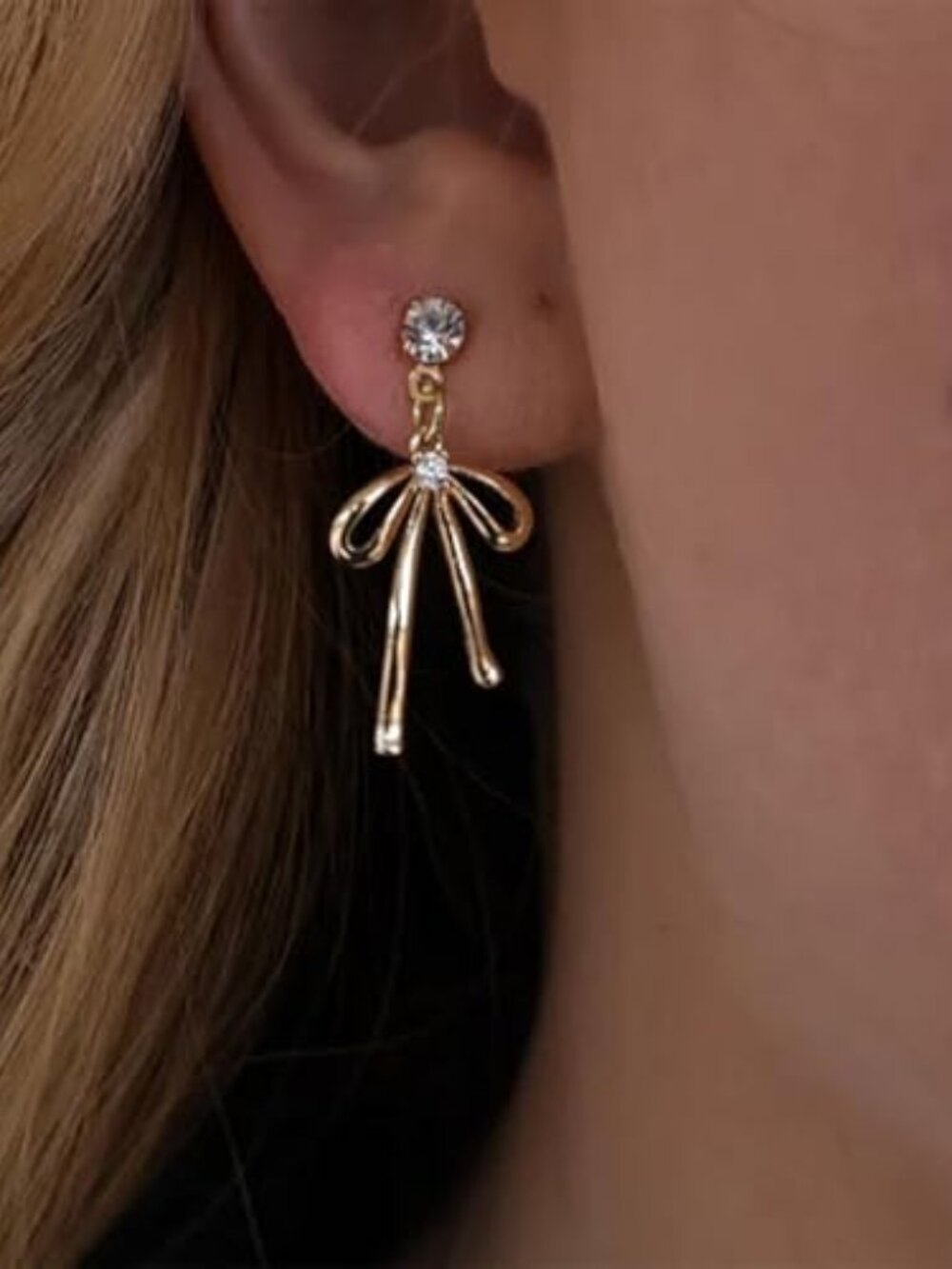Bow Earrings for Women Gold Hoop Earrings Trendy Jewelry Christmas Gifts